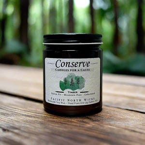 Forest Conservation Candle | Donates to Charity | Eco Friendly Gift | Wildlife Donation Gift | Nature Inspired Soy Candle | Handmade in WA