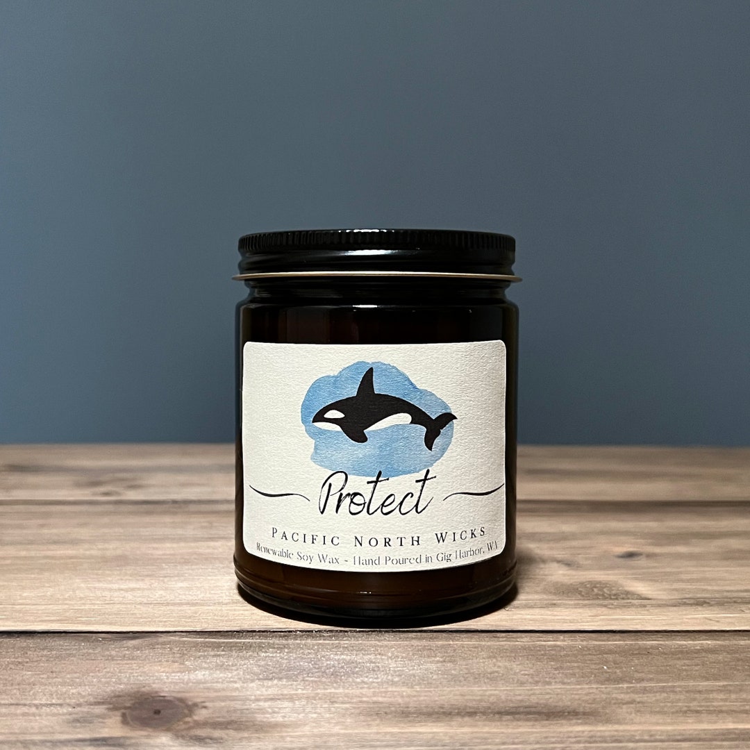 Orca Candle, Donates to Charity, Protect, Killer Whales, Orcas