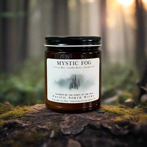 Mystic Fog Candle | Earthy Moss and Forest Mist Scent | Nature Inspired Soy Candle | Pacific Northwest Candle | Calming Eco-Friendly Candle