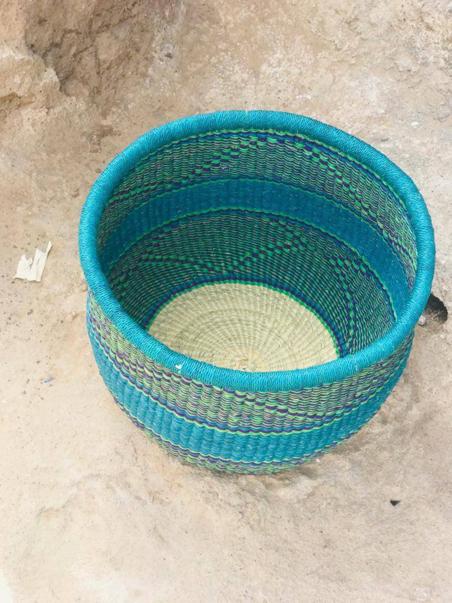 Bolga Basketlarge Basket African Market Basket Bolgatanga Etsy