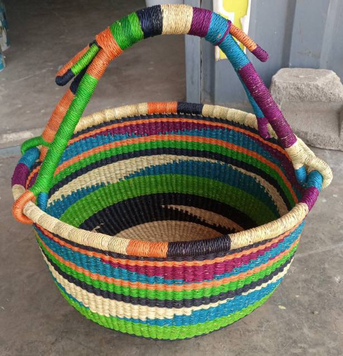 Bolga basketLarge basket African Market basket Bolgatanga Etsy