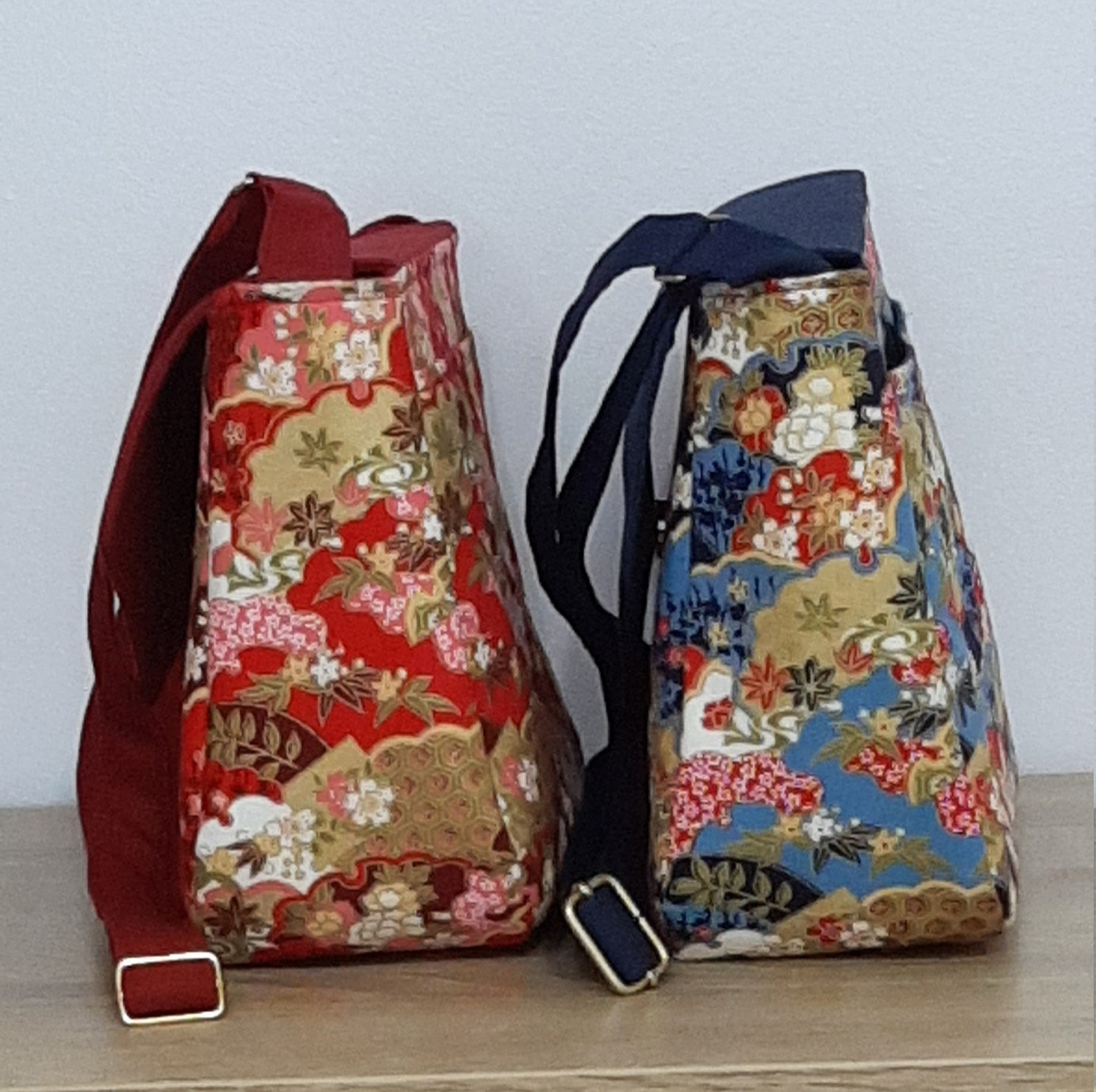 Medium Crossbody Bag in Japanese Style Cotton Fabric Etsy