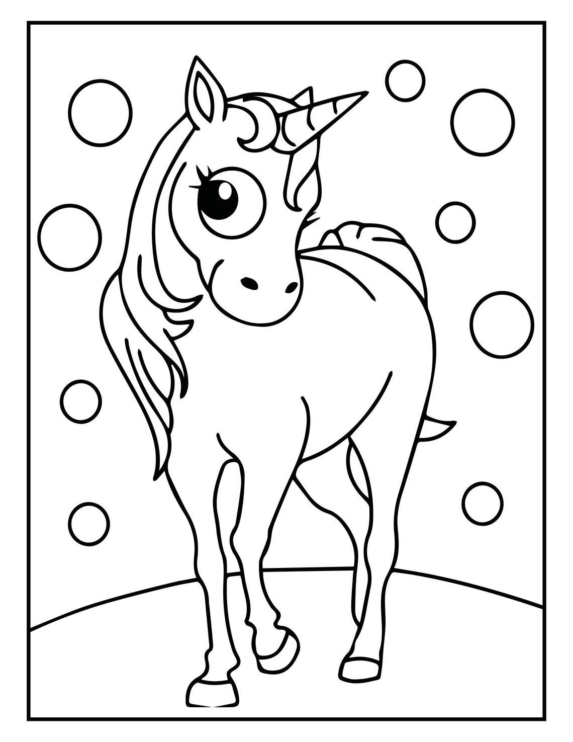 Pretty Unicorn Coloring Pages for Kids (20 Printable Pages) - Etsy