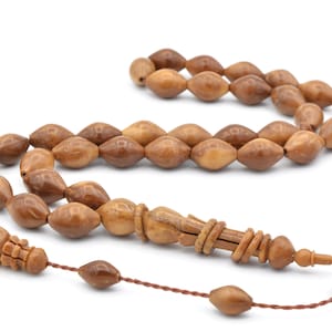 Workmanship Natural Coca Tree Kuka Rosary,33 Beads Islamic Prayer Beads, Kuka Tesbih, Tasbih, Misbaha, Tasbeeh, Muslim, Kuka Tesbih, Sibha