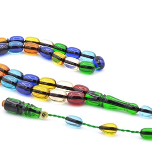 Workmanship Colorful Tightening Amber 33 Beads Tasbih, Islamic, Misbaha, Rosary, Tasbeeh, Muslim, Muslim Gift, Prayer Beads, Tesbih, Faturan
