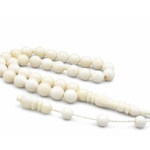 Natural Camel Bone 33 Beads Islamic Prayer Beads, Tasbih, Misbaha, Tasbeeh, Rosary, Camel Tasbih, Muslim, Gift,Tesbih, Camel Bone, 10 Mm