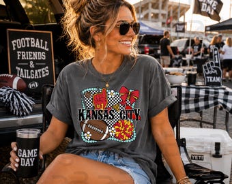Kansas City  PNG, Retro Football Design (Digital Download)