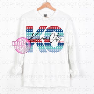 KC Heart PNG DTF Image Instant Download Sublimation Digital Design Decal T-shirt Football Baseball Soccer Kansas City Valentine Heart