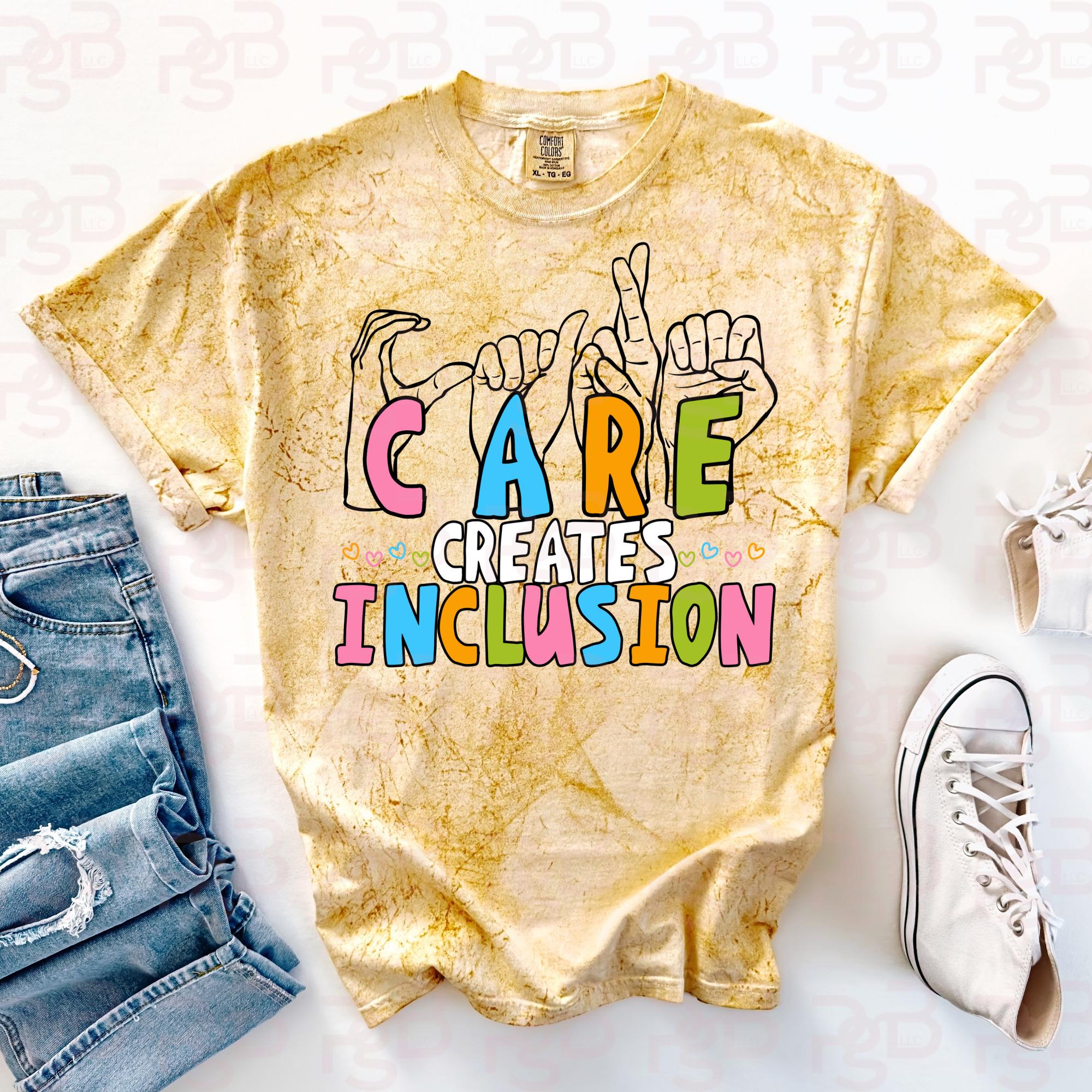 Care Creates Inclusion PNG Instant Download Sublimation Digital Design ...