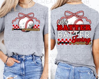Hey Batter Batter Swing PNG, Baseball Team Design (Digitaler Download)