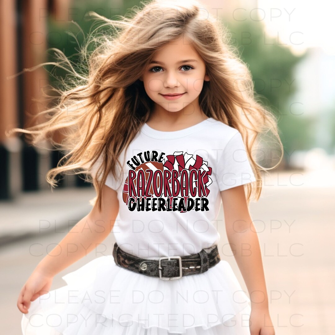 Future Razorbacks Cheerleader PNG Waterslide Image Instant Download