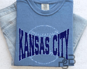 Imagen PNG de béisbol de Kansas City: Diseño con brillo de Kansas City (descarga digital)