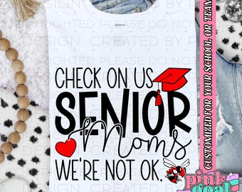 Custom Senior Mom PNG Design: Sports Mascot Spirit Wear (Digital Download)