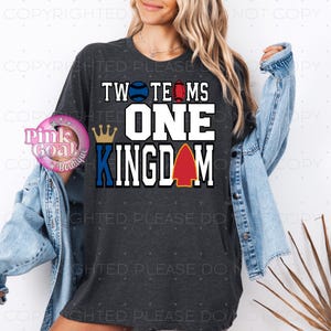 Two Teams One Kingdom Kansas City PNG Instant Download Sublimation Digital Design Decal T-shirt Football Baseball Kansas City Skyline KC Fan