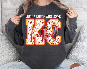 Kansas City Nurse Football PNG: Sublimation/DTF Print Design (Digital Download