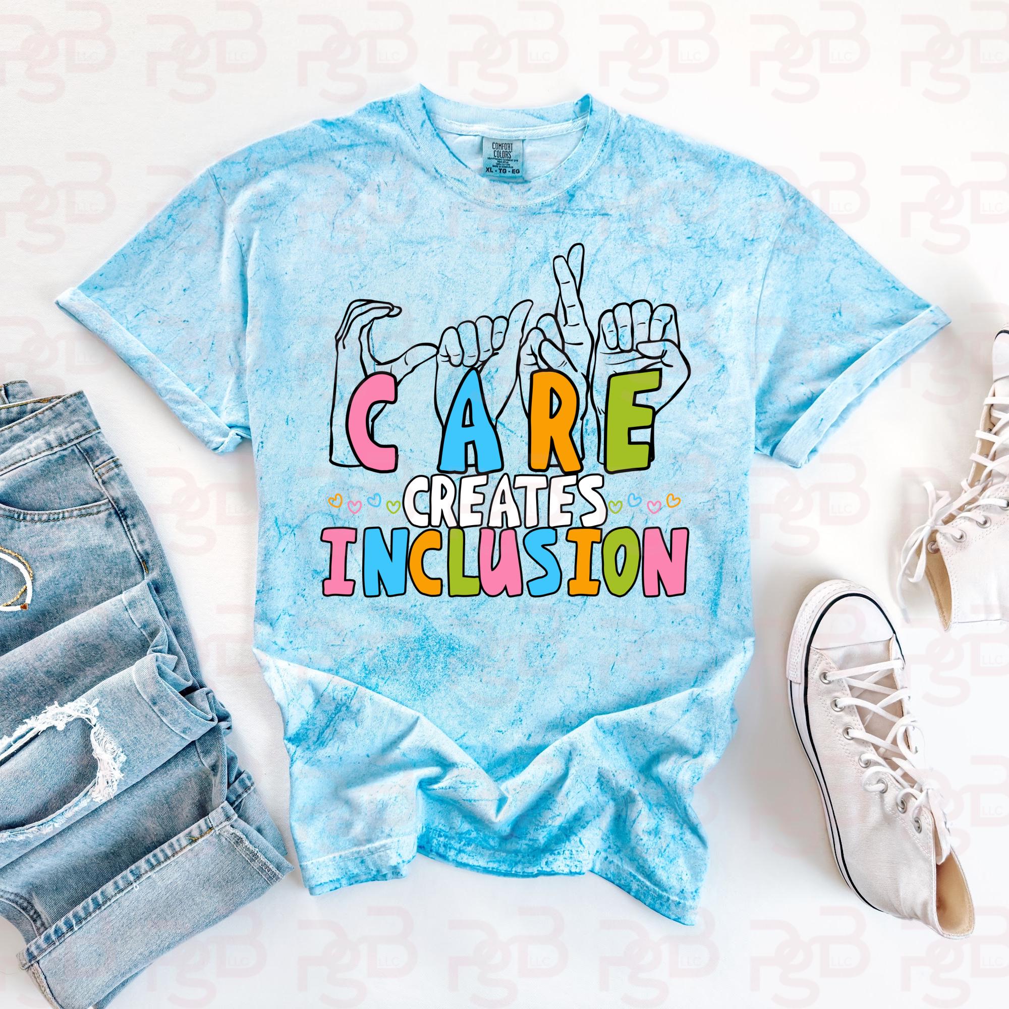 Care Creates Inclusion PNG Instant Download Sublimation Digital Design ...
