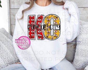 KC Football Doodle PNG, Kansas City Fan Design (Digital Download)