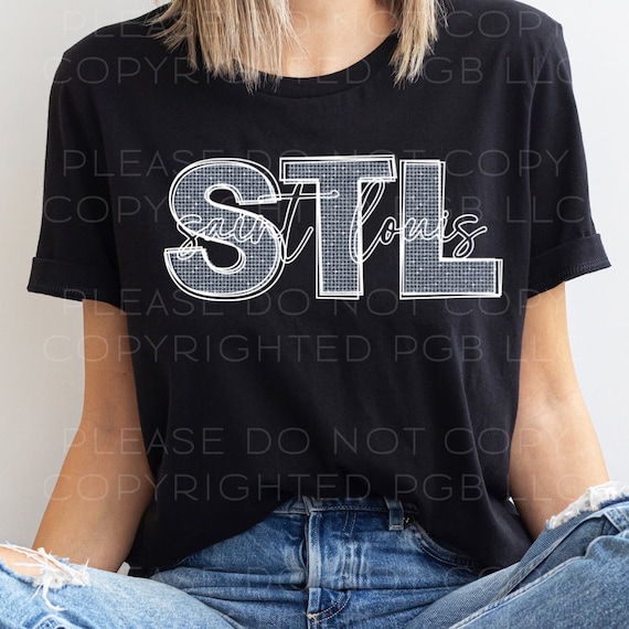 Saint Louis Rhinestone PNG, STL Baseball Design (Digital Download)