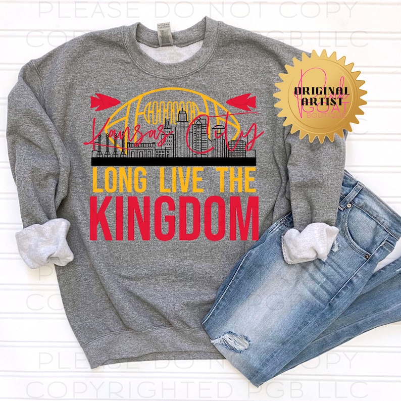 Kansas City PNG Image Instant Download Sublimation Digital Design Decal T-shirt Football Tumbler KC Long Live The Kingdom image 1