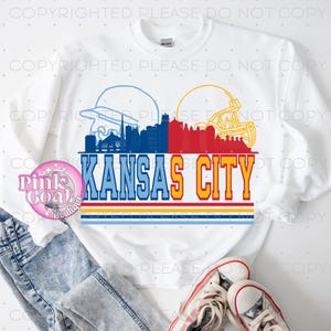 Kansas City PNG Instant Download Sublimation Digital Design Decal T-shirt Football Baseball Kansas City Skyline KC Fan Proud Champions