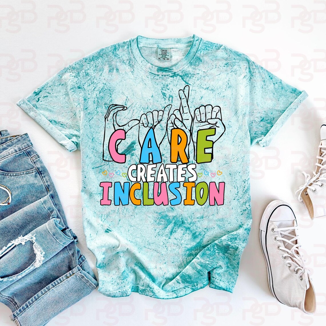 Care Creates Inclusion PNG Instant Download Sublimation Digital Design ...