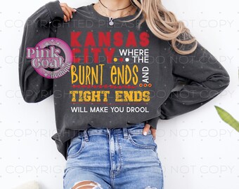 Kansas City Burnt Ends Tight Ends PNG Instant Download Sublimation