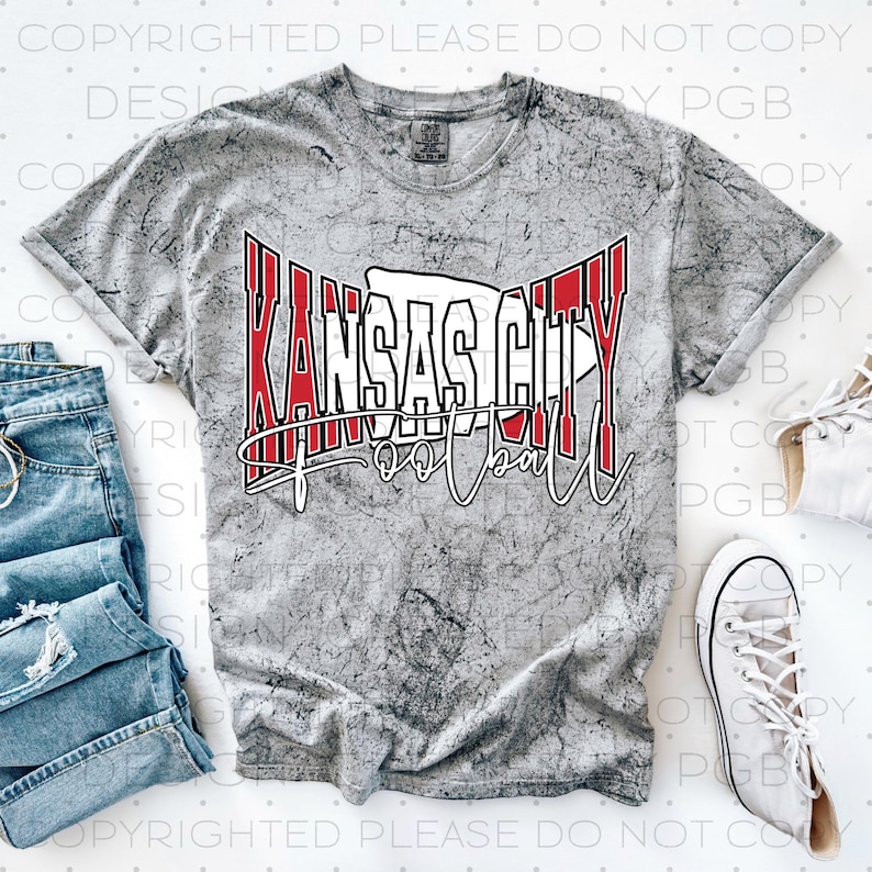 Kansas City Football PNG Instant Download Sublimation Digital Design T ...