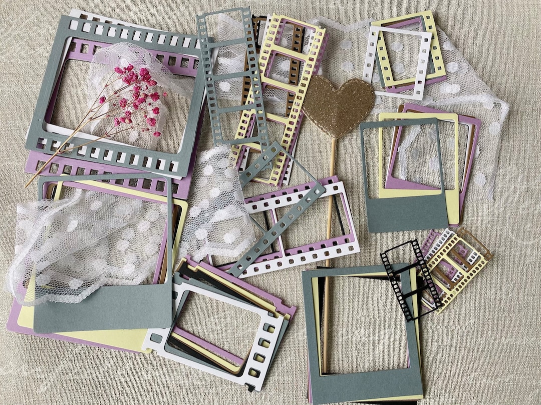18 Die Cuts Filmfilm Reel Frames Photo Frames Card Stock Etsy