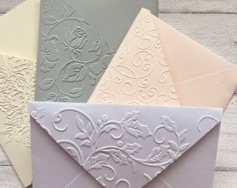 4 Envelopes for decorating, scrapbooking, travel book, junk journal, ephemeral scrapbooks, die cuts