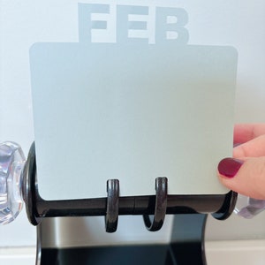 12 carte Memory Dex Rolodex con i mesi dell'anno per porta Rolodex o simili, carte Index Rolodex.