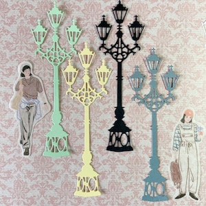 10 stansvormen voor straatlantaarns, junk journal, stansmessen.