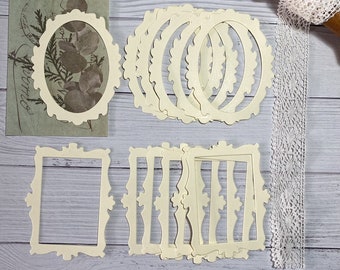 12 Frames for junk journals, scrapbook frames, photo albums and paper crafts.