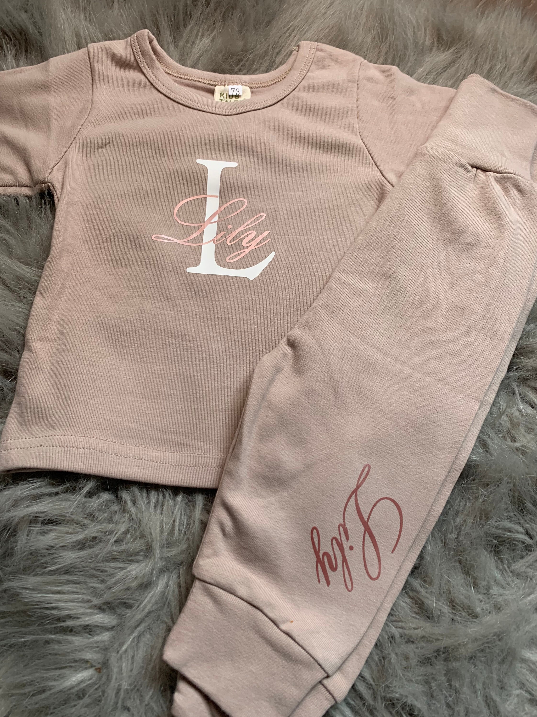 Personalised kids / baby loungewear set / tracksuit Etsy