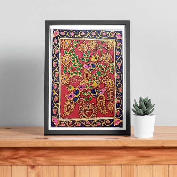 Kalamkari Wall Art Etsy