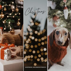 Lightroom Preset Christmas, 6 Festive Presets, Instagram Filter, Xmas Winter Preset for Holidays, Warm Family Presets for Blogger