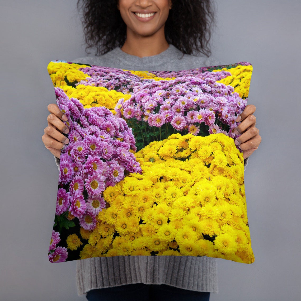 Daisy Floral Home Decor Throw Pillow Print on Both Sides Great Mother's