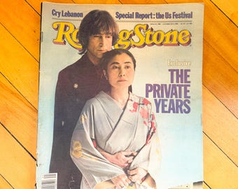 John Lennon Yoko Ono, Vintage Rolling Stone Magazine, October 14