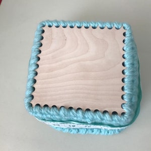 Cesta de almacenamiento con tapa Cesta de ganchillo Hogar | Etsy