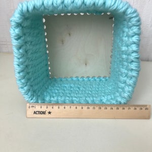 Cesta de almacenamiento con tapa Cesta de ganchillo Hogar | Etsy