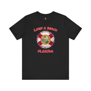 Lifes a Beach Florida 2024 Unisex Jersey Short Sleeve Tee Beach, Vacation, Travel, Florida, Christmas Gift, Coastal ,Island Tropical