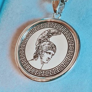 Ares God of War. Greek God Silver Pendant. Handmade by MeanderArt. Ancient Greek jewelry. &quot;Aris&quot; Mythology