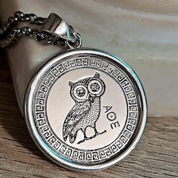 Buy Patron Bird of Athena Owl Pendant, Ancient Owl Necklace in 925 Silver,  Occult Necklace for Men, Greek Mythology Necklace Online in India - Etsy