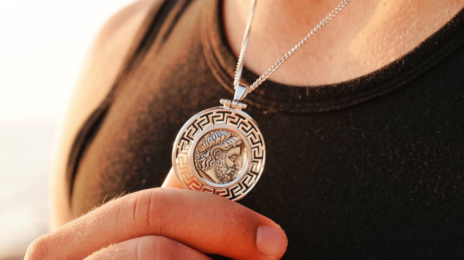 ZEUS pendant. Silver 925. Handmade by MeanderArt. Ancient Etsy