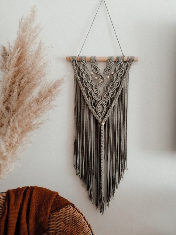 Sage Green Wall Hanging Macrame Wall Hanging Fibre Art Etsy