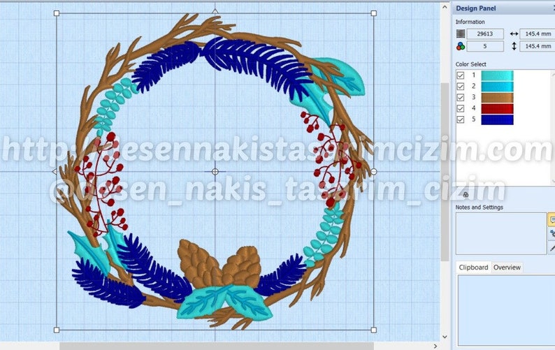 Wreath 4f branched hairy conifer
