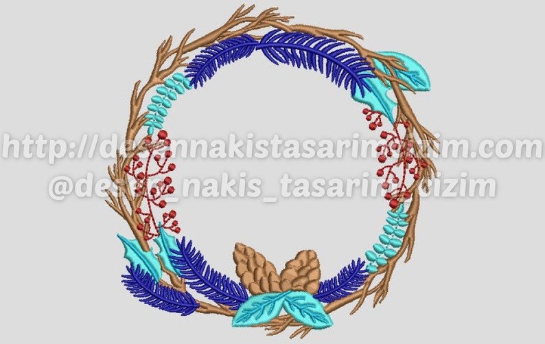 Wreath 4f branched hairy conifer