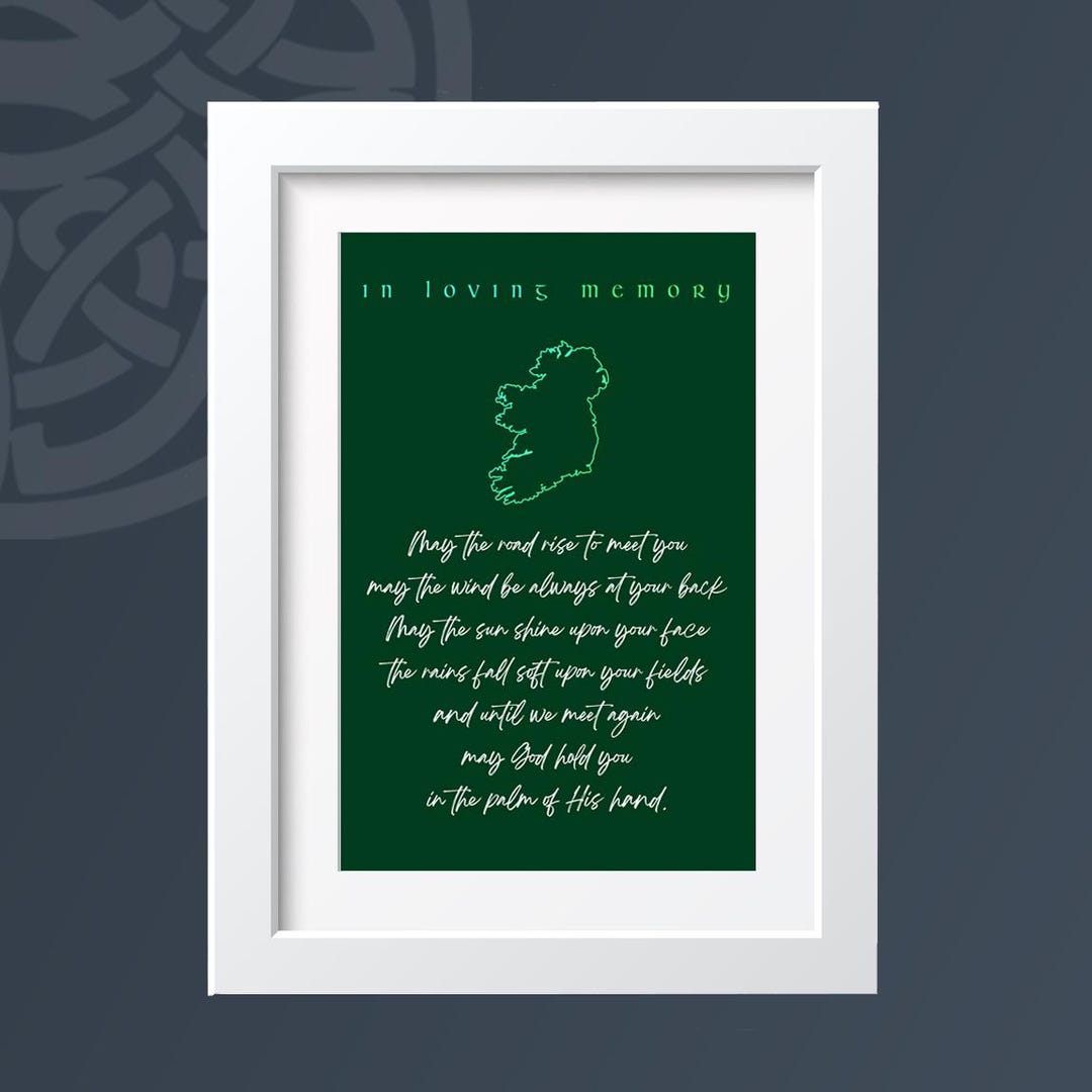 Framed 'irish Blessing' Print Etsy