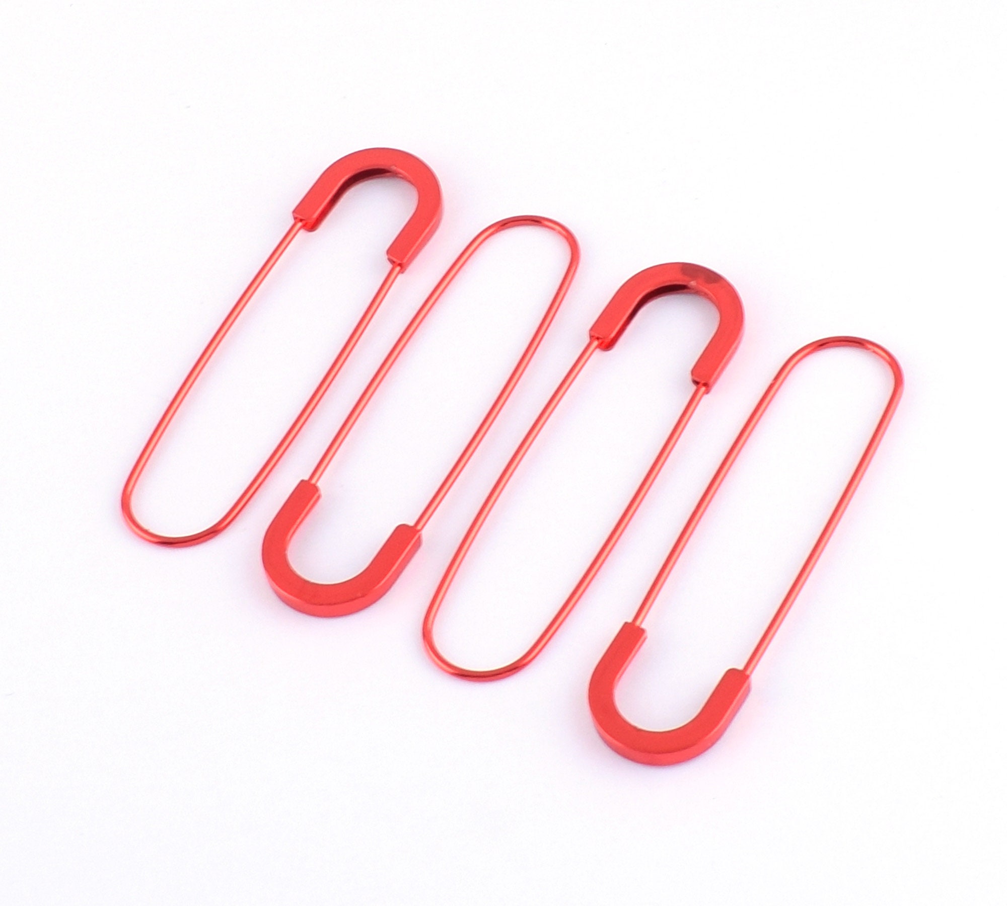 79mm Red Safety pins Coiless Safety Pins Larger Safety Pins Etsy
