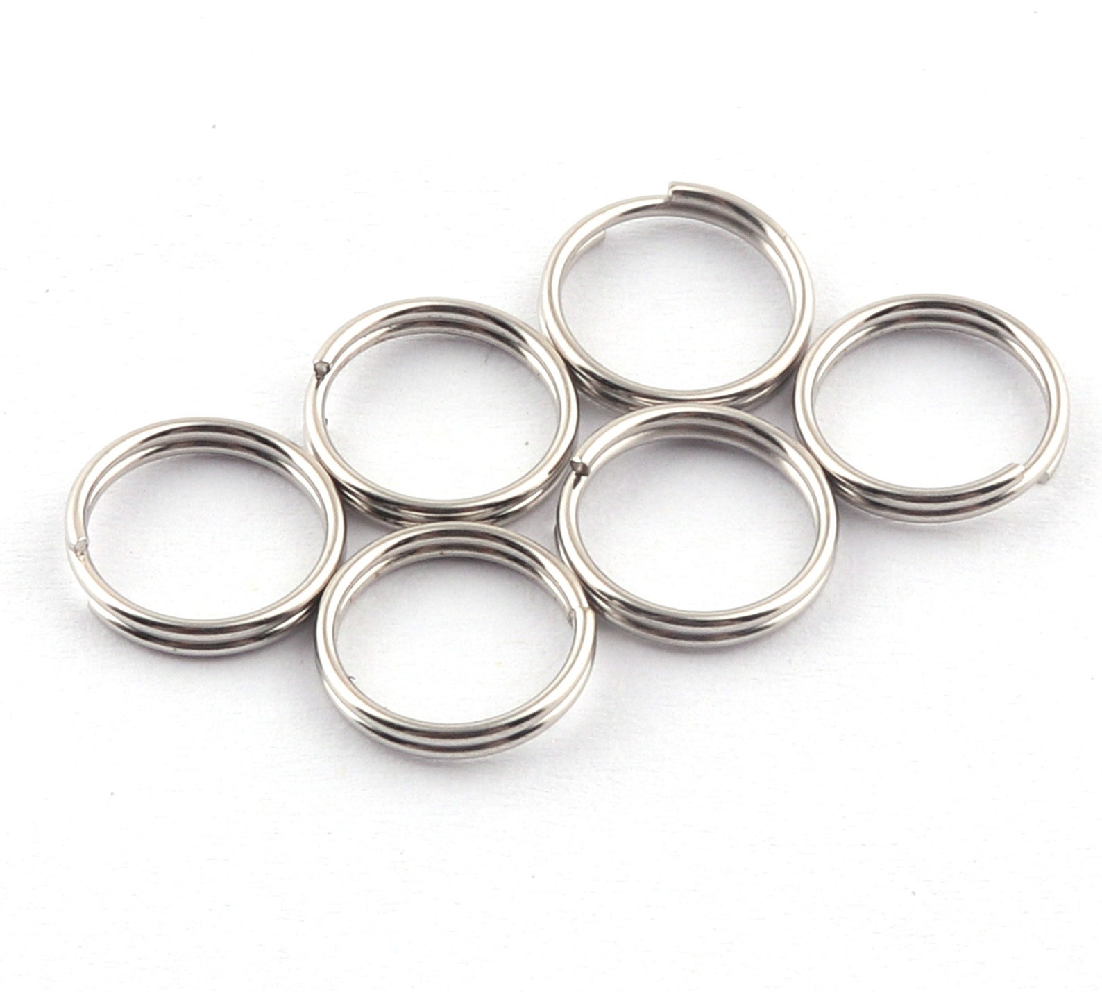 10mm Key Ring Split Ring Key Chain Jump Ring Charm Silver Iron Etsy
