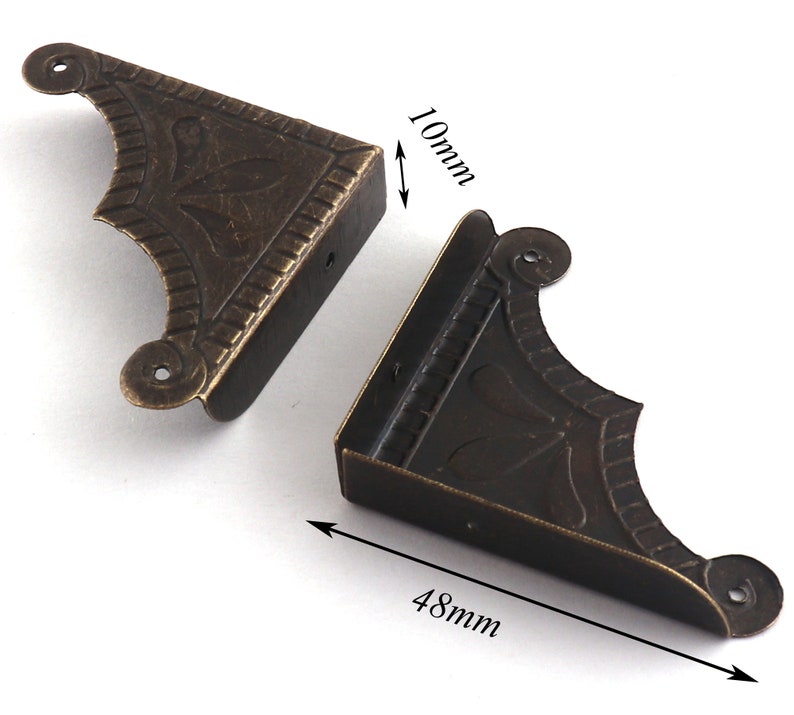 2/48mm Corner Protectors Antique Bronze Metal Corners Etsy
